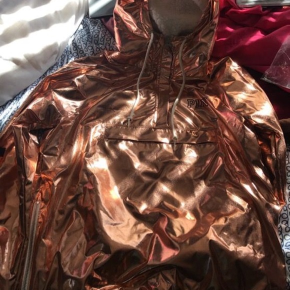 PINK Victoria's Secret Jackets & Blazers - Pink metallic jacket